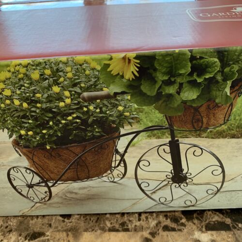 Tricycle Plant Stand Flower Pot Cart Holder Planter Rack Display Garden Bike