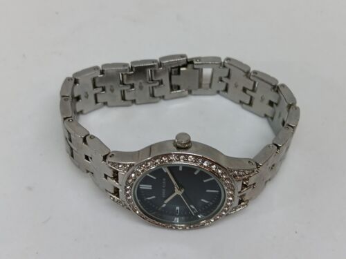 Anne Klein 10/9823 Women's 28mm Black MOP Dial Crystal Bezel Quartz Watch - Picture 9 of 10