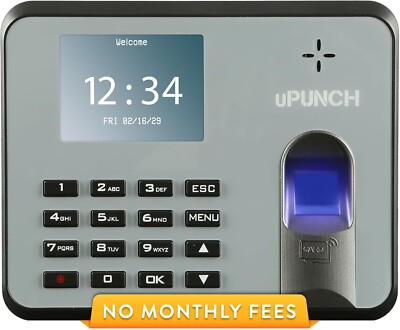 uPunch MK1000 Biometric Time Clock RFID Fingerprint PIN   No Monthly Fees - NIB