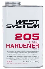 West Systems Fast Hardener High Strength Epoxy Clear Curing Agent 86 Qt 205B