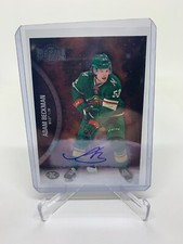 21-22 ADAM BECKMAN /399 Minnesota Wild Skybox Rookies 176 Silver Auto