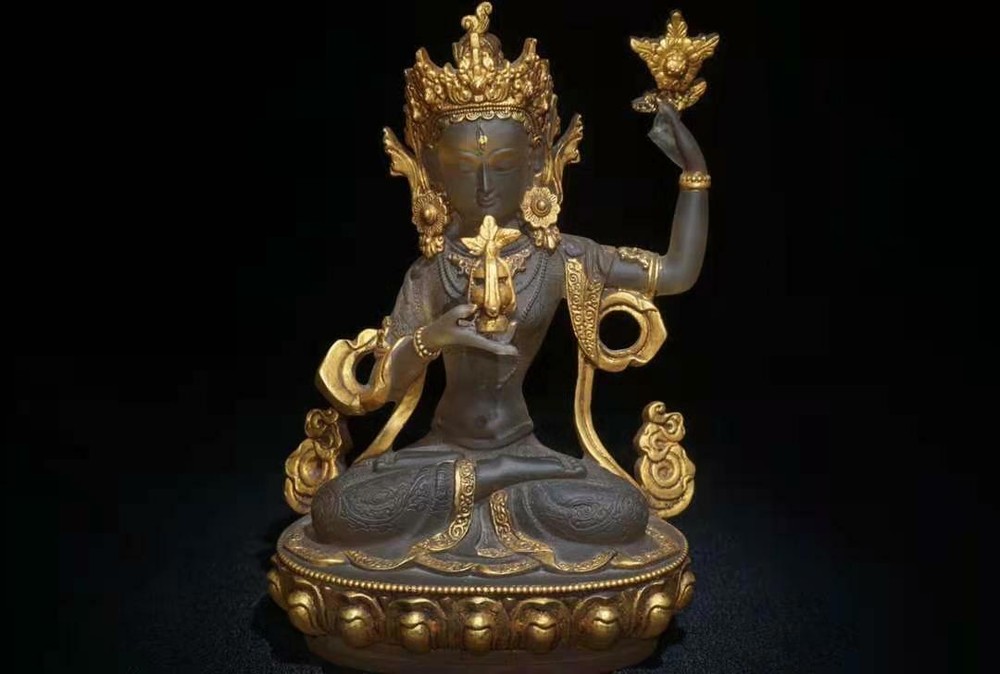 Chinese Old Beijing Glaze Handmade Exquisite Statue 61231