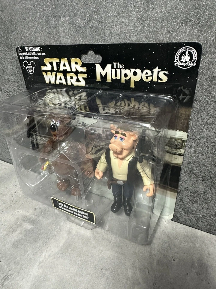 NEW Star Wars The Muppets Fozzie Bear & Link Hogthrob As Chewbacca and Han Solo - Image 4 of 4