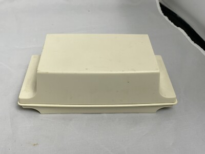 Vintage Tupperware Double 2 Stick BUTTER DISH Container Holder #1512-3 Almond