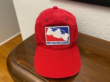 Official INDY RACING LEAGUE Baseball Cap Hat Red Embroidered Logo Adjust Strap
