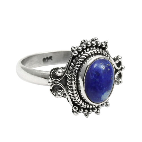 Sólido 925 Plata de Ley Gema Natural Aspecto Antiguo Artesano Hecho Anillos - Imagen 22 de 36
