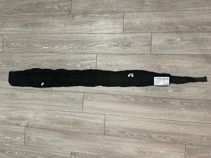 Cuero de piel de serpiente anaconda genuino negro piel real piel de serpiente pitón boa 173 Foto 3 de 4