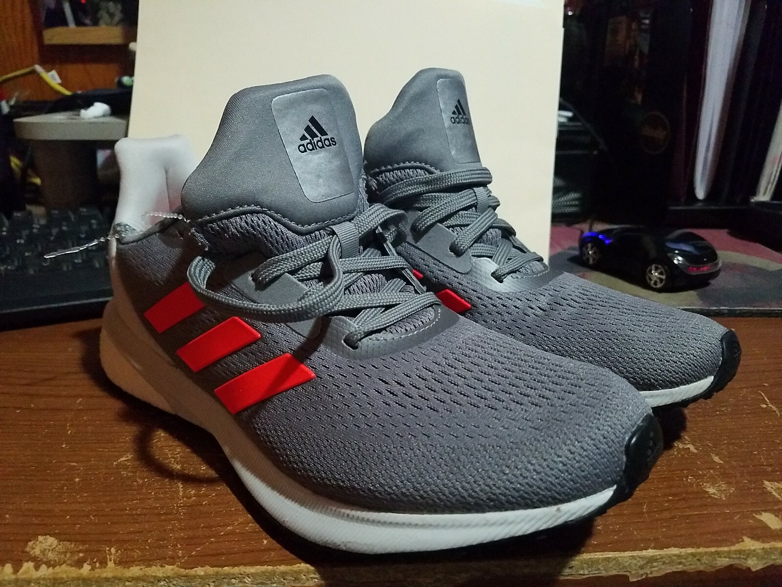 Adidas Astrarun M Size 6.5 [EG5839] Men Running Shoes Grey/Orange | eBay