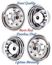 19.5 International 8 Lug Wheel Simulator Hubcap Rim Covers 4 Accuride 28612 