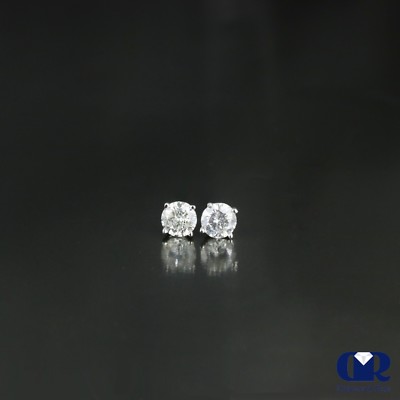 Natürliche 0,20 Karat Rundschliff Diamant SI/G Ohrstecker 14 kWg mit Posten