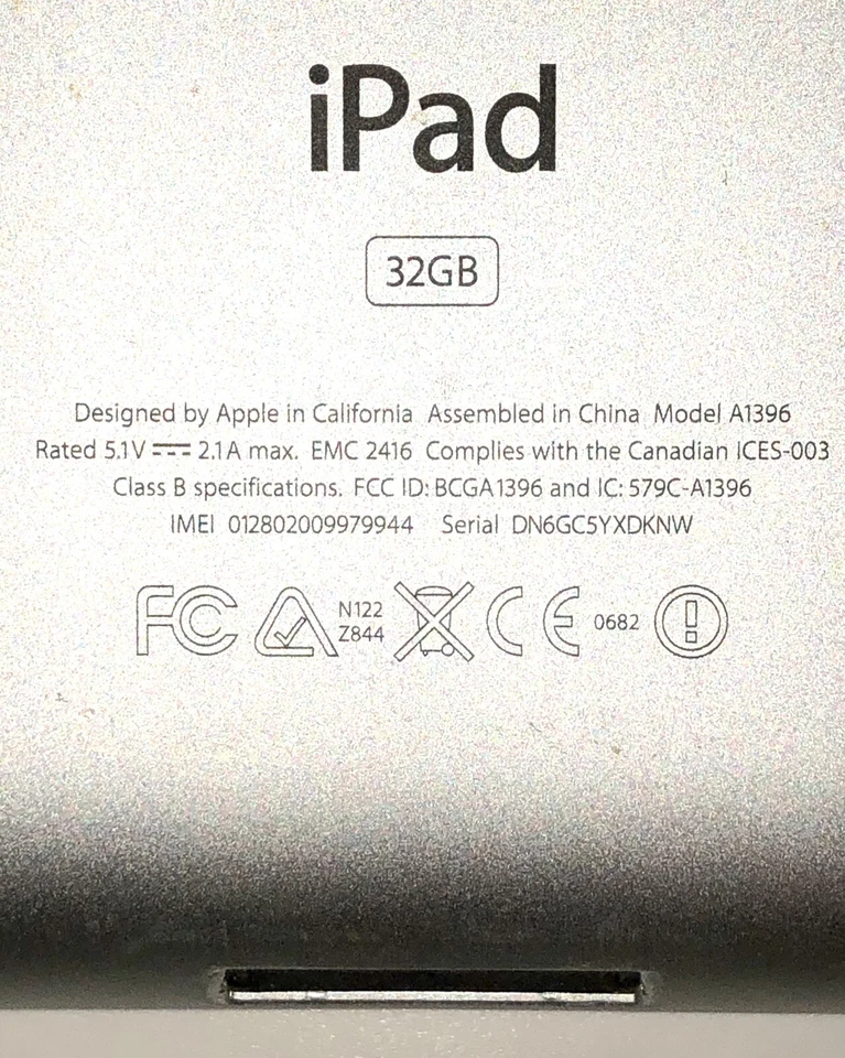 iPad A1396 -Weis – Defekt –Top äußerliche Zustand ✅ - Bild 3 von 4