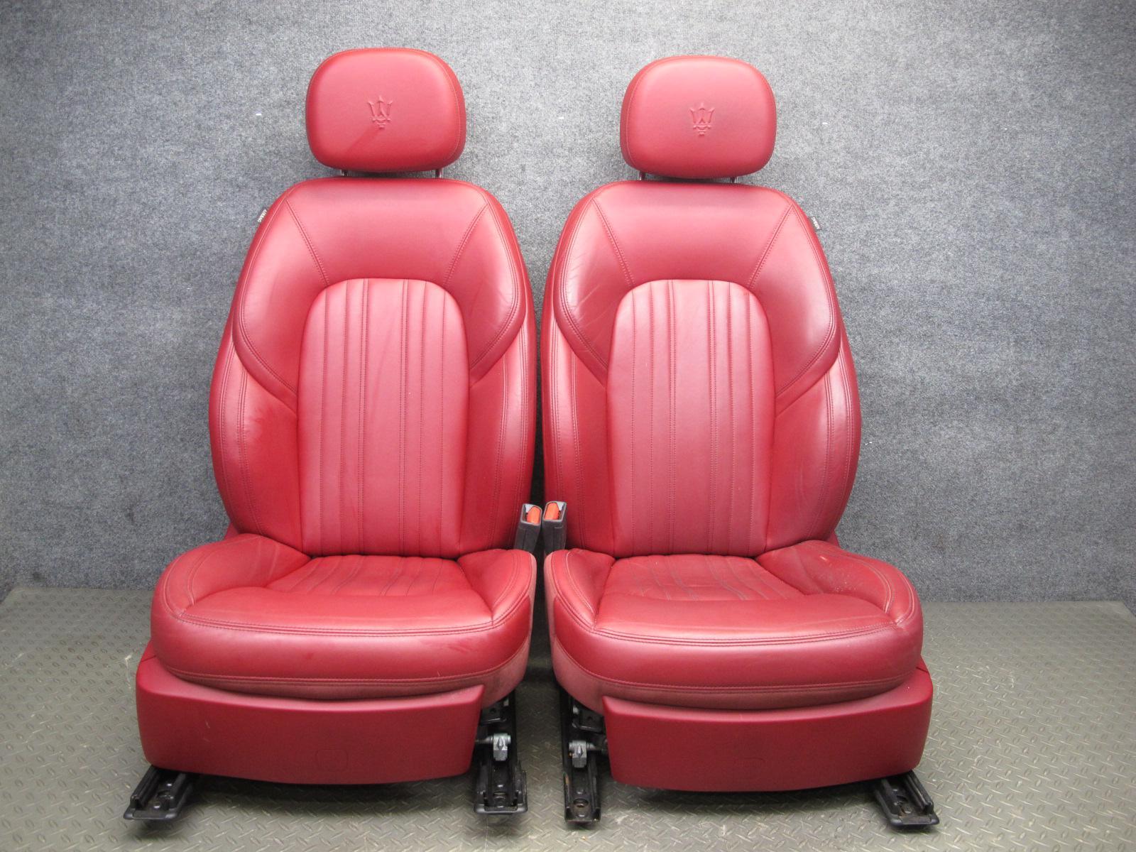 2017-2020 MASERATI LEVANTE M161 FRONT & REAR LEFT & RIGHT LEATHER SEAT SET RED