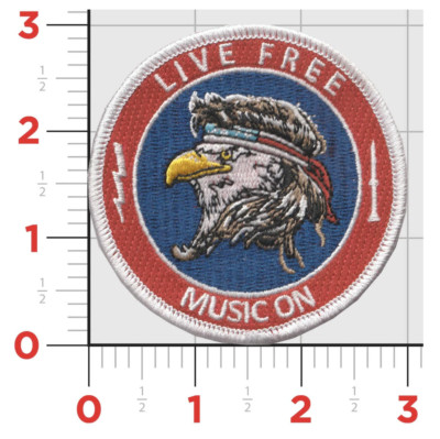 NAVY ATTACK SQUADRON VAQ-140 PATRIOTS LIVE FREE MUSIC ON HOOK & LOOP  PATCH