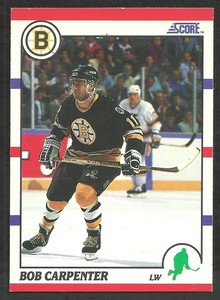 Boston Bruins Bob Carpenter 1990 Score Hockey Card 16 nr ...
