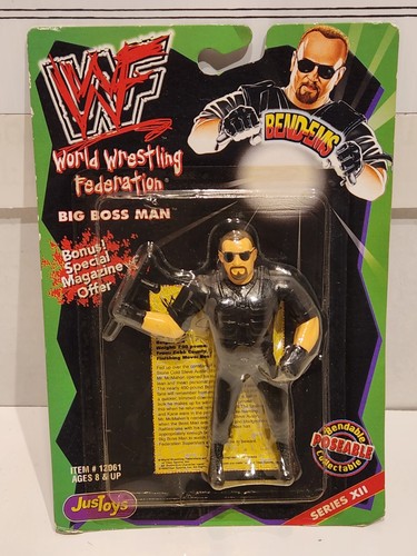 RARE WWF Big Boss Man Bend Ems Action Figure Just ...