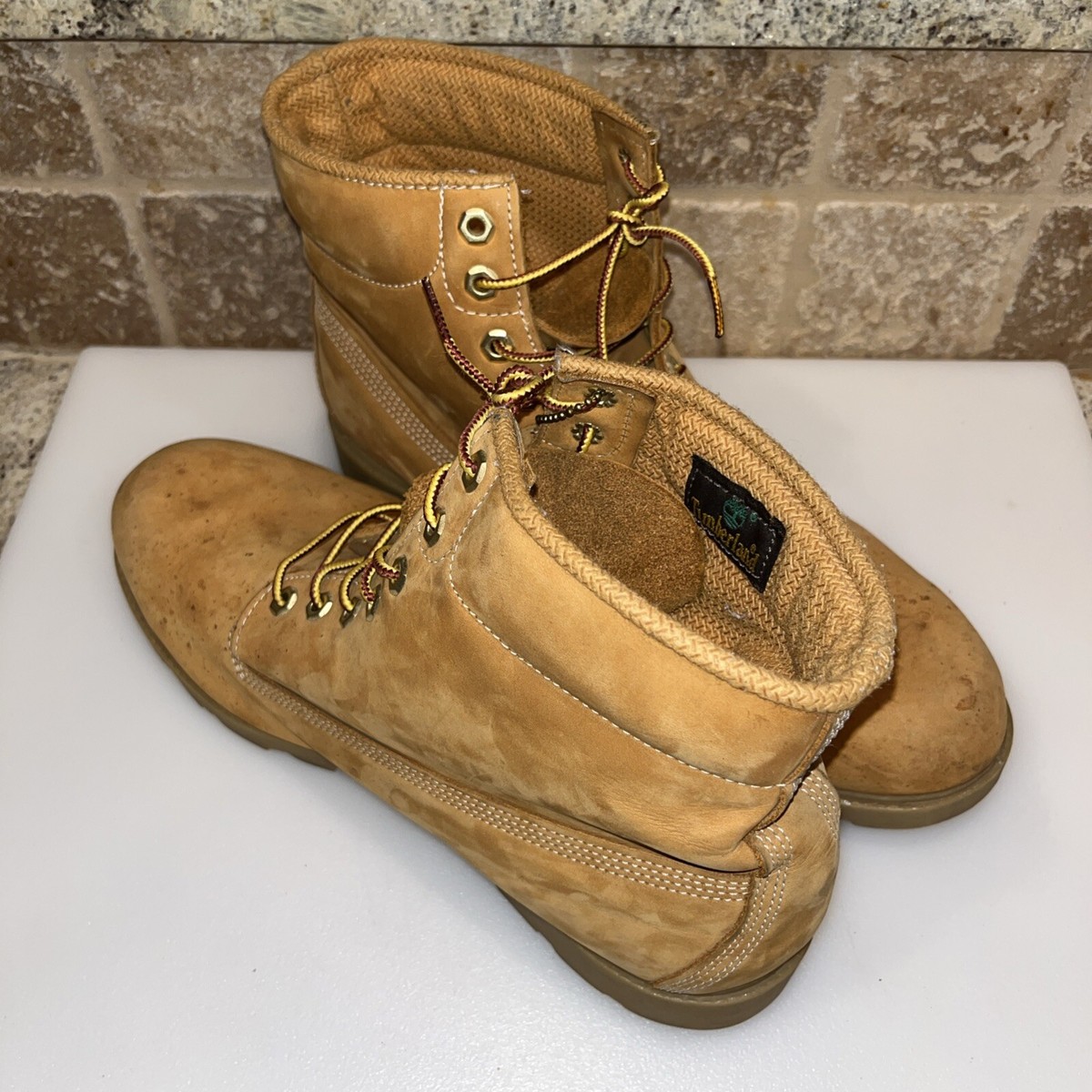 Timberland 10066 6-Inch Premium Waterproof Leather Boots Wheat Tan Mens 9.5 M Men main image 4