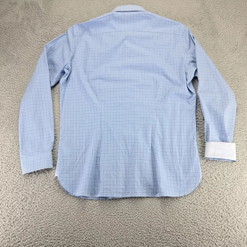 Camisa de vestir Ted Baker para hombre 16,5 - 36-37 azul puño francés abotonada resistencia Foto 3 de 4