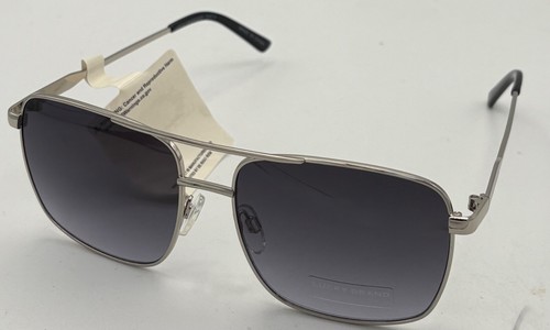 Lente de humo degradada cuadrada de aviador de metal plateado Lucky Brand para hombre SLBD117 - Imagen 7 de 13