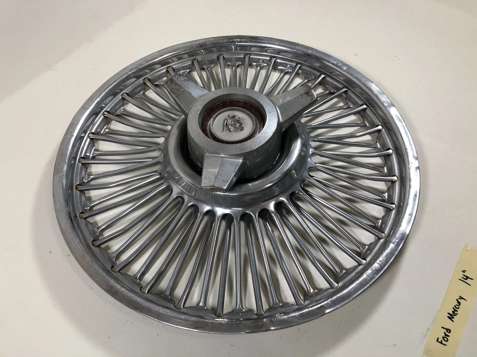 Tapacubos 1965 1966 1967 Mercury Comet Cougar cubierta de rueda alambre giratorio Foto 4 de 4