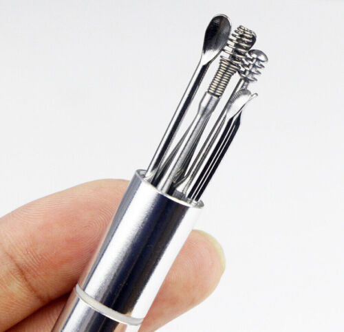 6PCS Ear Pick Cleaning Set Spiral Tool Spoon Ear Wax Remover Cleaner Curette Kit - Picture 5 of 12