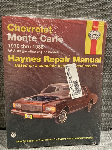 Haynes 24055 Chevrolet Monte Carlo 1970-88 V6 V8 engine models  Brand New CC