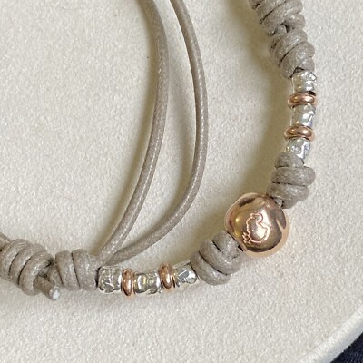 Dodo Pomellato Collana Sabbia Unisex Pepita Rondelle Oro Rosa