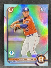2022 Bowman 1st Edition Sky Blue Foil DAURI LORENZO #BPPF11 1st Bowman Astros