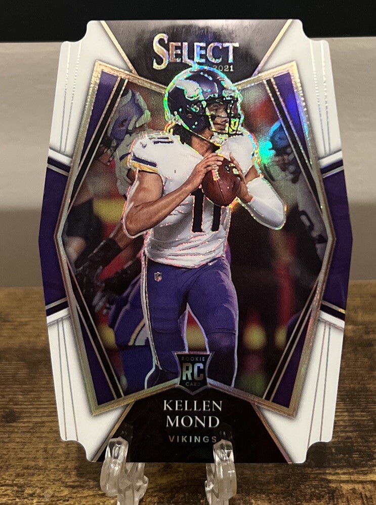 2021 Select PREMIER LEVEL /99 white & purple die-cut Kellen Mond RC #164
