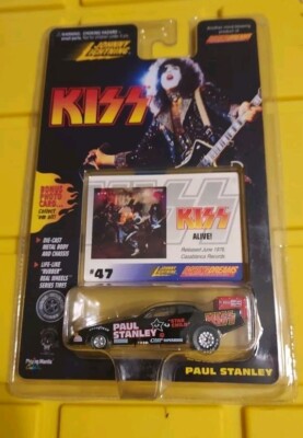1997 Johnny Lightning ''Kiss'' Paul Stanley Funny Car # 47 Rubber Tires 1/64 Scale