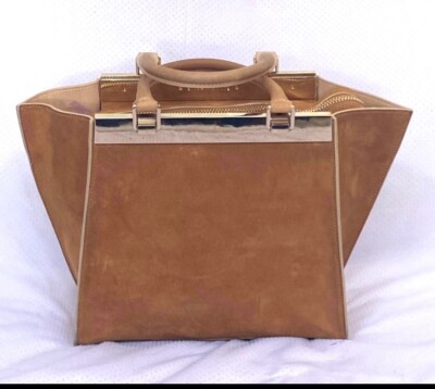 Alice + Olivia Suede Athena Satchel