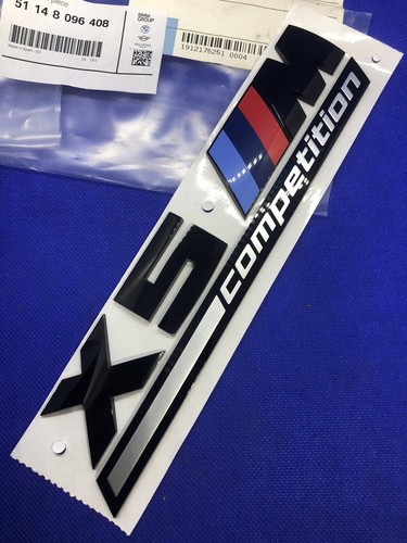 Logo Badge Emblème BMW X5 M X5M compétition 51148096408 Original F15 G05 Neuf - Foto 16 di 24