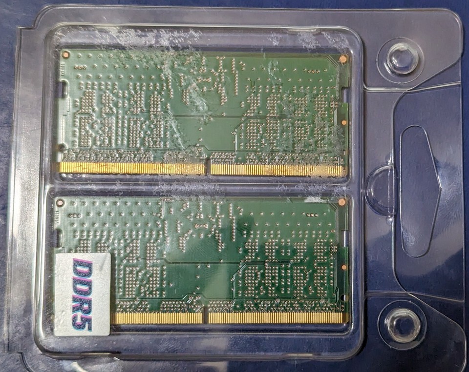 Mémoire RAM 16 Go DDR5 Pour Portable - Micron, 2x8 Go, PC5-4800B, Occasion, Venant D'un Environnement Fonctionnel