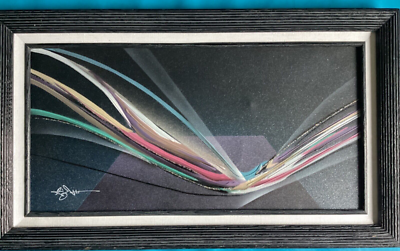 Acrylic Painting Mid Century Modern on Canvas Elba Alvarez Style