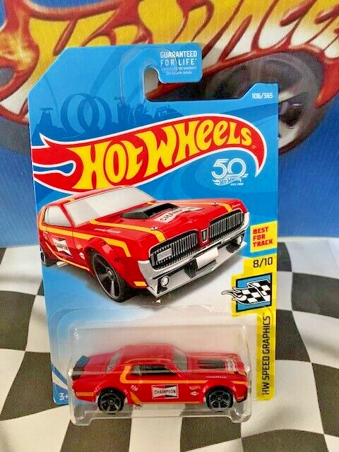 Hot Wheels 2018 HW Speed Graphics 8/10 106  '68 Mercury Cougar RED MC5