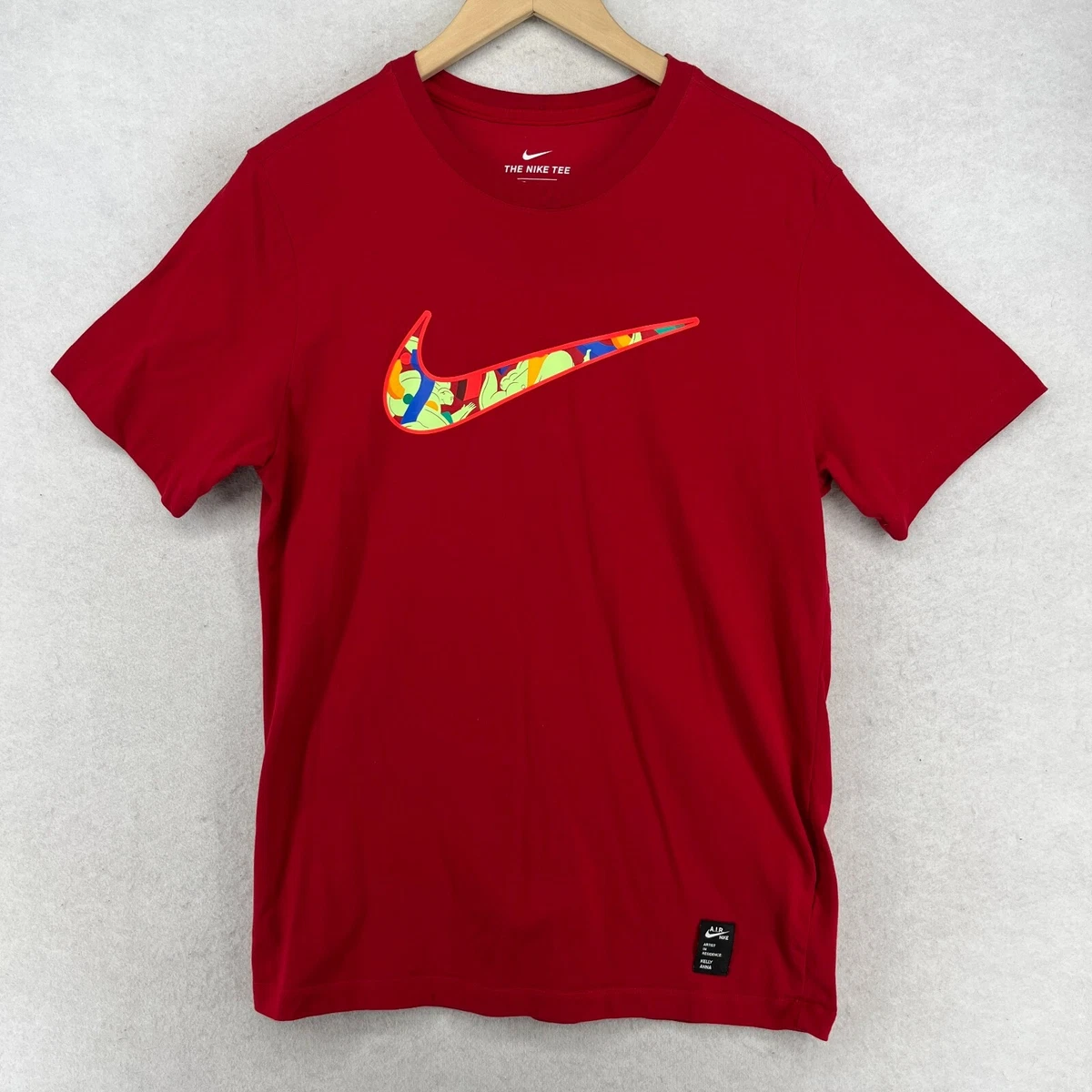 Nike t shirt rouge new arrivals