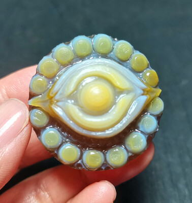 RARE 51.4G Natural Beautiful Gobi agate eyes Agate /Stone Healing WYY3542