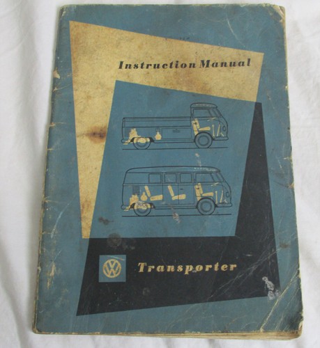 VINTAGE VOLKSWAGEN TRANSPORTER /SPLITSCREEN INSTRUCTION MANUAL - JAN 1961
