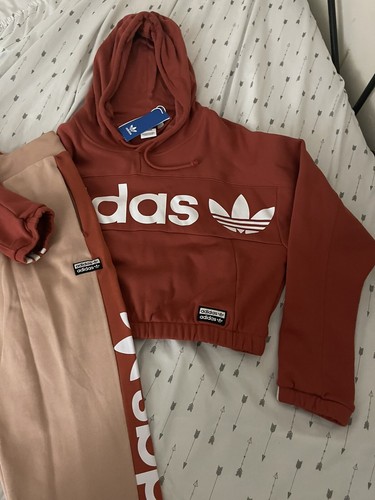 Womens Adidas Crop Hoodie \u0026 Sweatpants 