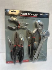 8 pc Mechanic Plier Set 8" Tool Set Automotive Linesman Slip ADJ Wrench Pliers