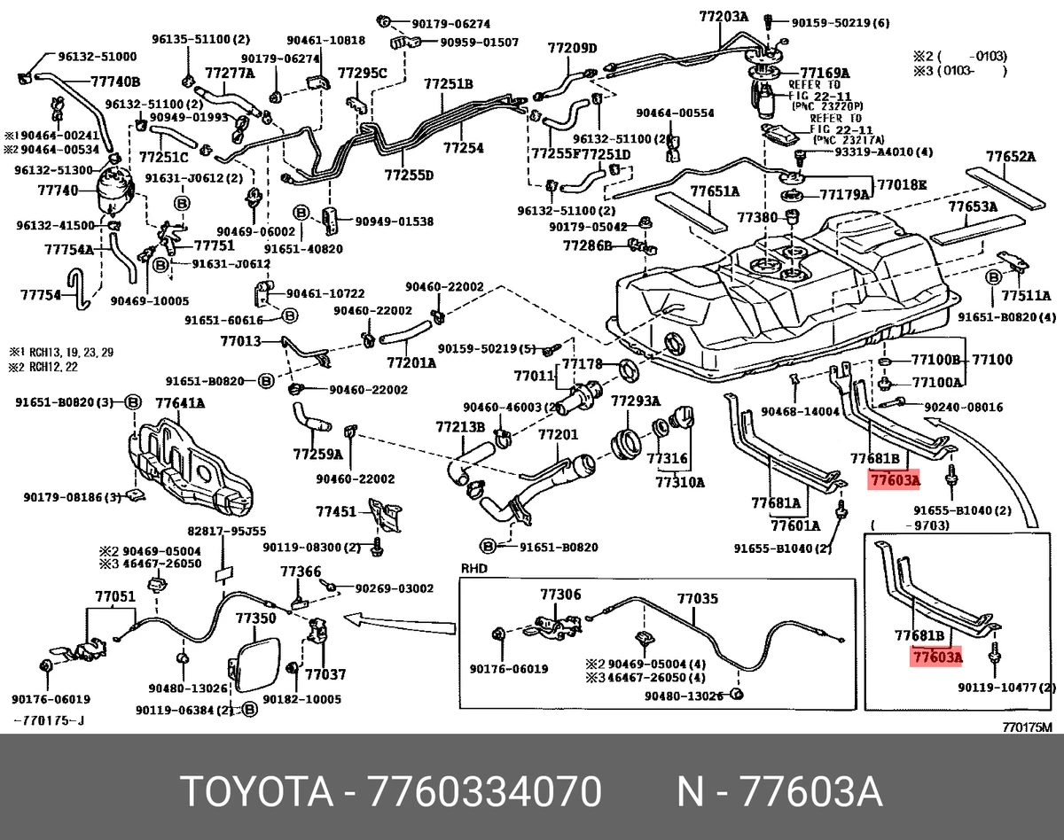 Genuine OE band sub-assy, fuel tank, no.2, 7760334070 for TOYOTA 