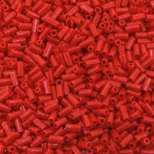 Miyuki Bugle Beads Size 1, 3mm x 1.5mm, 19.5 Gram Tube, Opaque Red