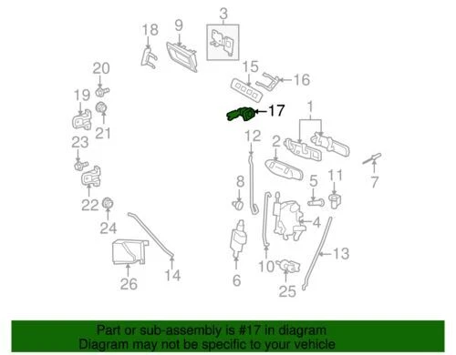Cilindro de bloqueo de coche urbano genuino Ford Crown Victoria Grand Marquis 6W3Z-542191-A Foto 2 de 2