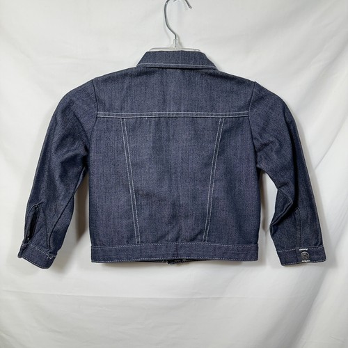 Vtg Sears Toughskins Denim Blue Jean Jacket Kids Size 6 Youth M Retro USA David - Picture 5 of 7