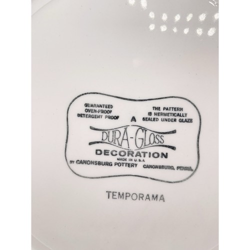 VTG Canonsburg Temporama Dinner Plates Set of 4 Mid Century Modern 10” Atomic - Picture 4 of 6
