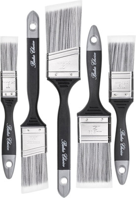 Bates- Paint Brushes, 5 Pack, Flat and Angle Paint Brushes for Walls and Trim, S