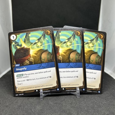 Riftbound - Stupefy - OGN 095 Englisch NM - Playset - 3 Stück 