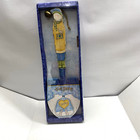 TERESA KOGUT Snowman HOLIDAY WALL SHOVEL - NAUGHTY or NICE?  21” TALL - 