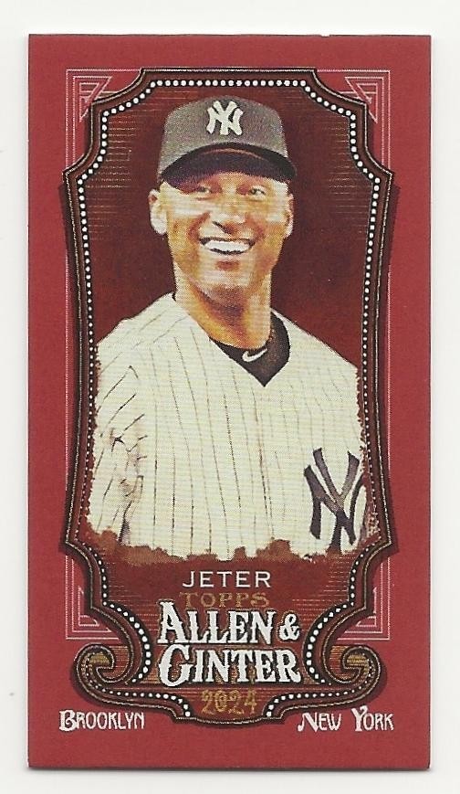 2024 Topps Allen & Ginter 'X' DEREK JETER Red Mini 1/5 - NY Yankees #175