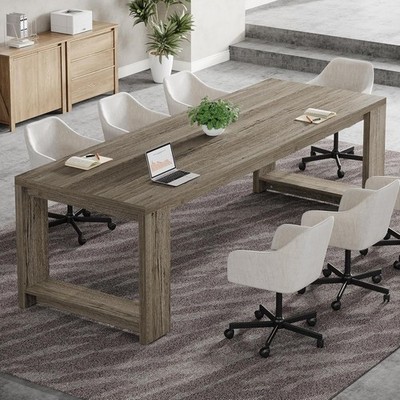 7FT Conference Table for 6 - 8 People,88.61'' Extra Long Meeting Table for Office