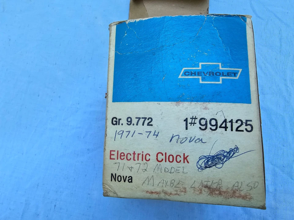 NOS 1971-1974 CHEVROLET NOVA+CHEVY II DASH CLOCK 994125 READ AUCTION WRITE UP Foto 3 de 3